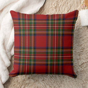 Royal Stewart Clan Tartan Plaid  Cushion