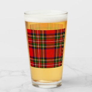 Royal Stewart Clan Tartan Plaid  Glass