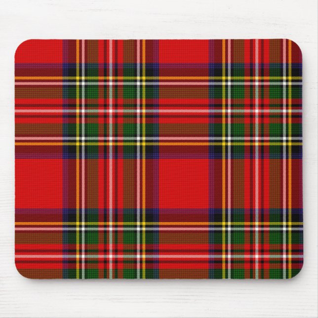 Royal Stewart Clan Tartan Plaid  Mouse Mat (Front)