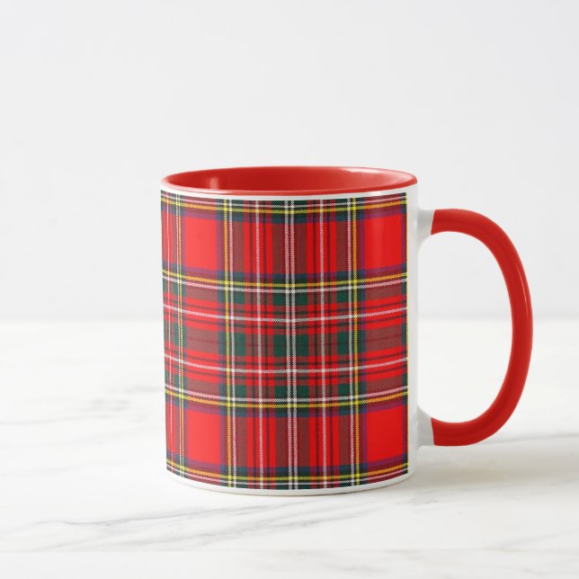 Royal Stewart Clan Tartan Plaid  Mug (Right)