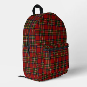 Royal Stewart Clan Tartan Plaid  Printed Backpack