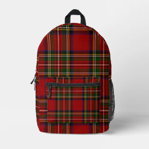 Royal Stewart Clan Tartan Plaid  Printed Backpack