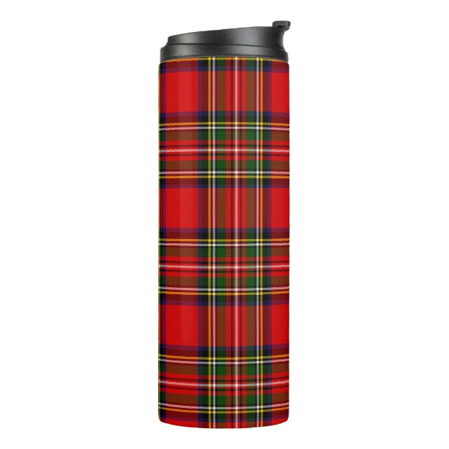 Royal Stewart Clan Tartan Plaid Thermal Tumbler (Rotated Left)