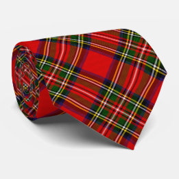 Royal Stewart Clan Tartan Plaid Tie