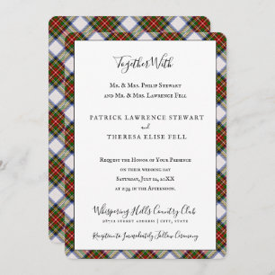 Royal Stewart Dress Clan Tartan Scottish Plaid Invitation