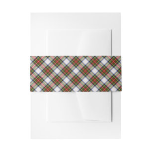 Royal Stewart Dress Clan Tartan Scottish Plaid Invitation Belly Band