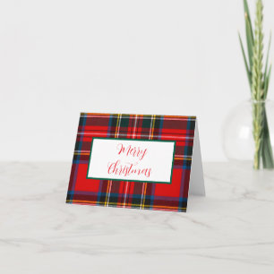 Royal Stewart Merry Christmas Plaid Note Card