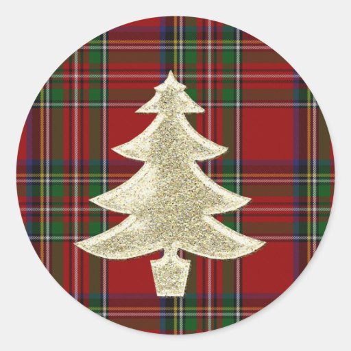 Image of Royal Stewart Plaid Christmas Envelope Seal