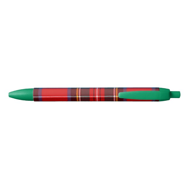 Royal Stewart Red Plaid Green Black Ink Pen (Back)