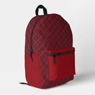 Royal Stewart Scottish Clan Tartan  Printed Backpack