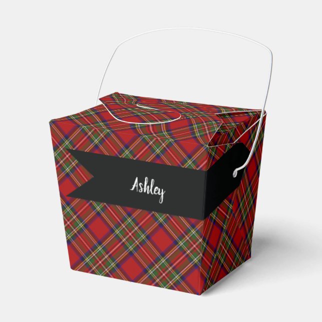 Royal Stewart Scottish Tartan Plaid Pattern Favour Box (Front Side)