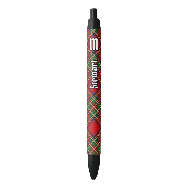 Royal Stewart Tartan Black Ink Pen (Front Vertical)