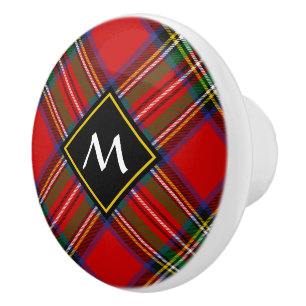 Royal Stewart Tartan Ceramic Knob