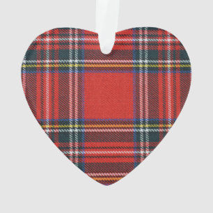 Royal Stewart Tartan Heart Decoration