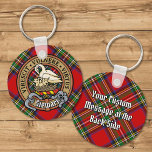 Royal Stewart Tartan Key Ring<br><div class="desc">Royal Stewart traditional tartan with modern colors. Featuring red and green colors is ideal for Christmas decoration. Seamless pattern. Custom monogram.</div>