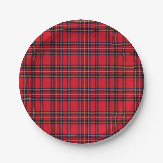 Royal Stewart Tartan Paper Plates (Front)