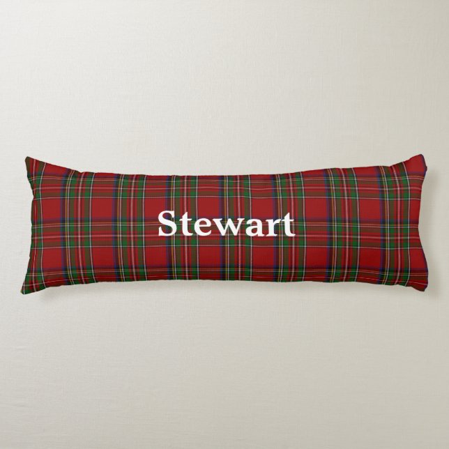Royal Stewart Tartan Plaid Body Pillow (Front)