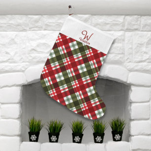 Royal Stewart Tartan Plaid Large Christmas Stocking