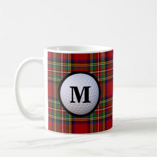 Royal Stewart Tartan Plaid Scottish Clan Monogram Coffee Mug