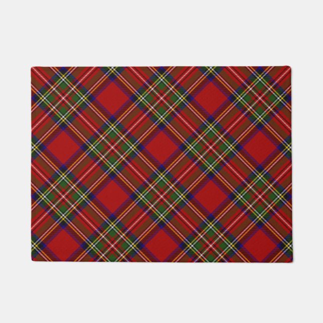 Royal Stewart Tartan Plaid Scottish Pattern Doormat (Front)