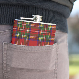 Royal Stewart Tartan Plaid Scottish Pattern Hip Flask