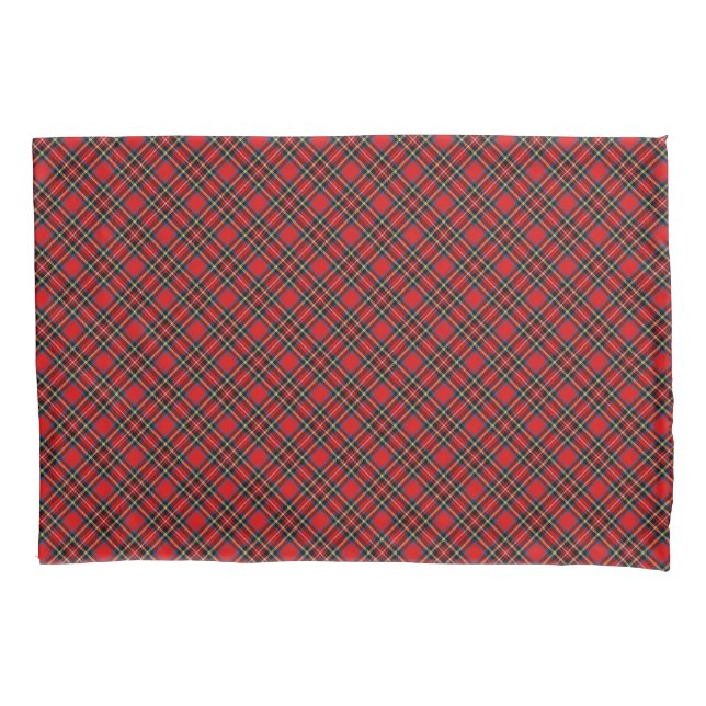 Royal Stewart Tartan Plaid Scottish Pattern Pillowcase (Front)