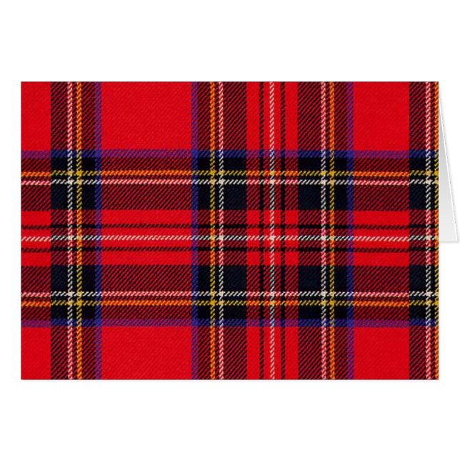 Royal Stewart tartan red black plaid (Front Horizontal)