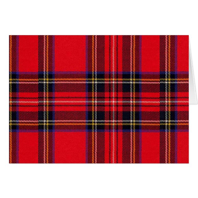 Royal Stewart tartan red black plaid (Front Horizontal)