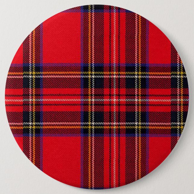 Royal Stewart tartan red black plaid 6 Cm Round Badge (Front)
