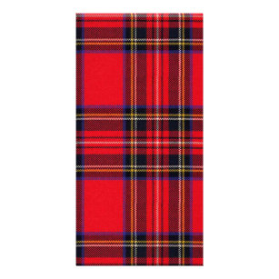 Royal Stewart tartan red black plaid Card