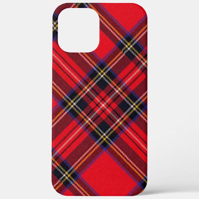 Royal Stewart tartan red black plaid Case-Mate iPhone Case (Back)