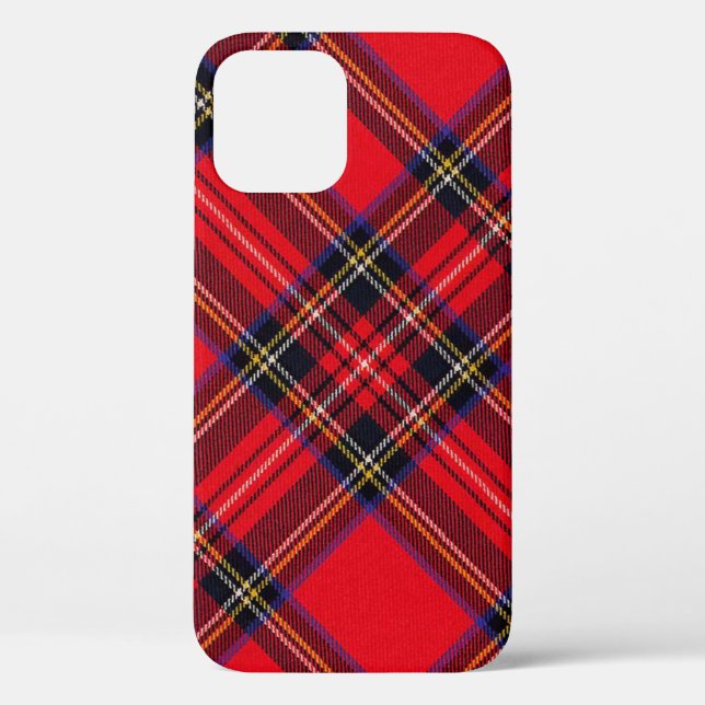 Royal Stewart tartan red black plaid Case-Mate iPhone Case (Back)