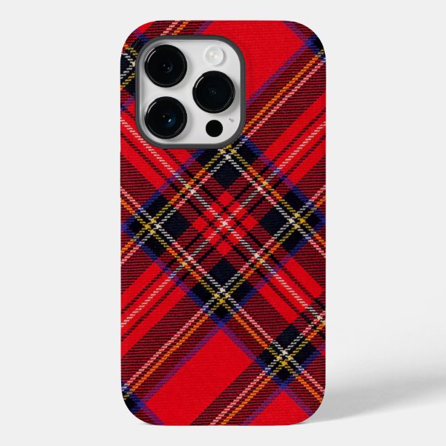 Royal Stewart tartan red black plaid Case-Mate iPhone Case (Back)