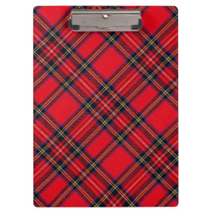 Royal Stewart tartan red black plaid Clipboard