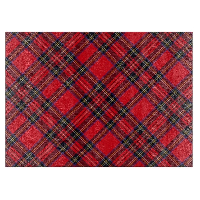 Royal Stewart tartan red black plaid Cutting Board (Front)