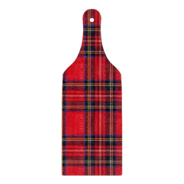 Royal Stewart tartan red black plaid Cutting Board (Front)