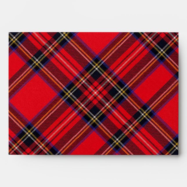 Royal Stewart tartan red black plaid Envelopes (Front)