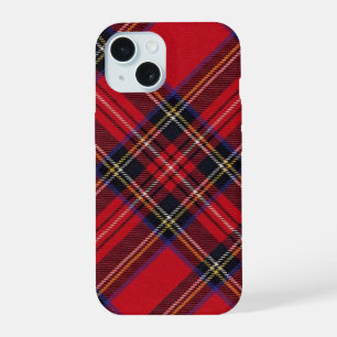 Royal Stewart tartan red black plaid iPhone 15 Case