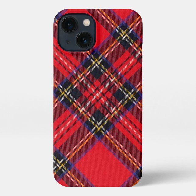 Royal Stewart tartan red black plaid iPhone Case (Back)