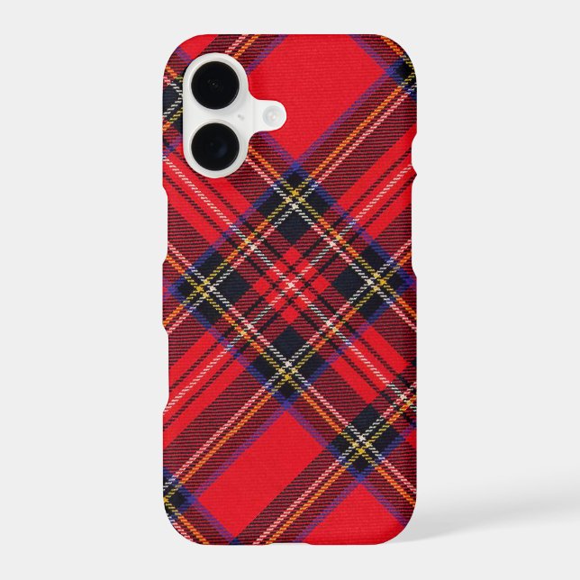 Royal Stewart tartan red black plaid  iPhone Case (Back)