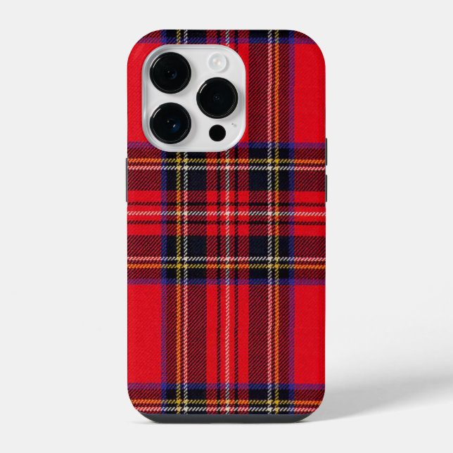 Royal Stewart tartan red black plaid iPhone Case (Back)