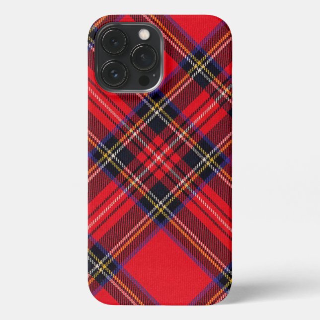 Royal Stewart tartan red black plaid iPhone Case (Back)