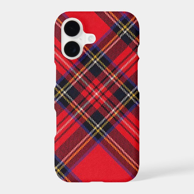 Royal Stewart tartan red black plaid iPhone Case (Back)
