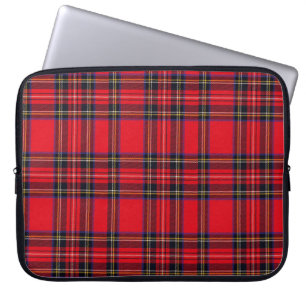 Royal Stewart tartan red black plaid Laptop Sleeve
