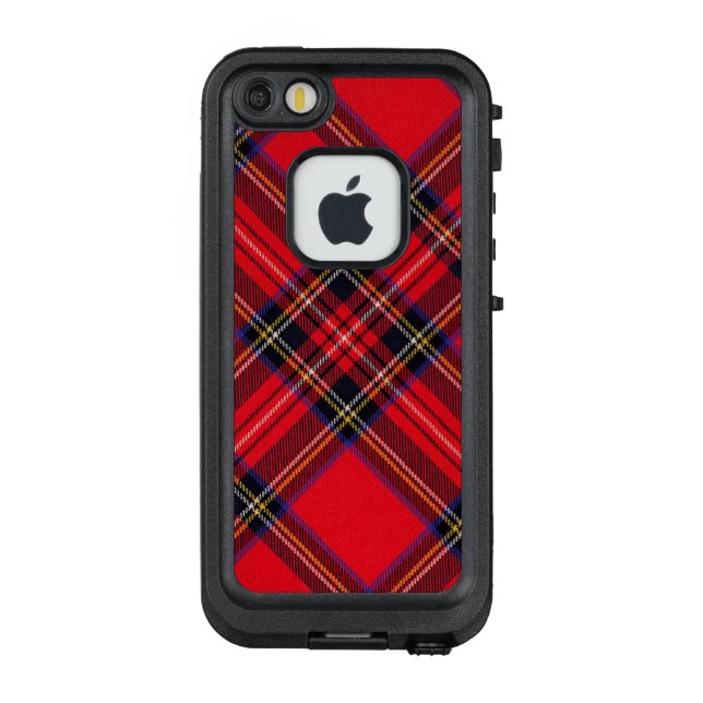 Royal Stewart tartan red black plaid LifeProof iPhone Case (Back)