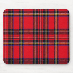 Royal Stewart tartan red black plaid Mouse Mat