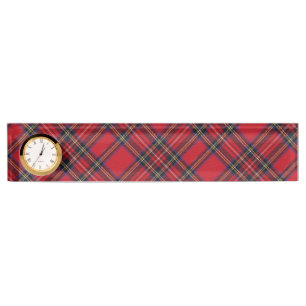 Royal Stewart tartan red black plaid Nameplate