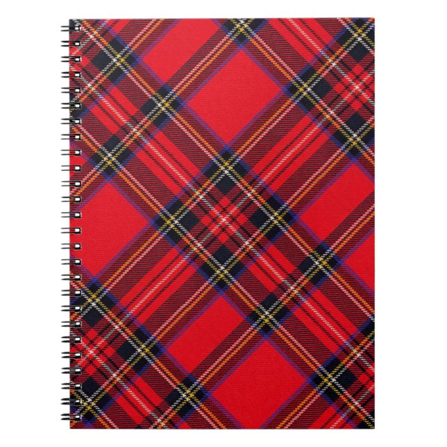 Royal Stewart tartan red black plaid Notebook (Front)
