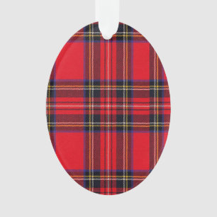 Royal Stewart tartan red black plaid Ornament
