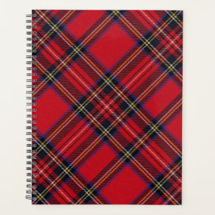 Royal Stewart tartan red black plaid Planner